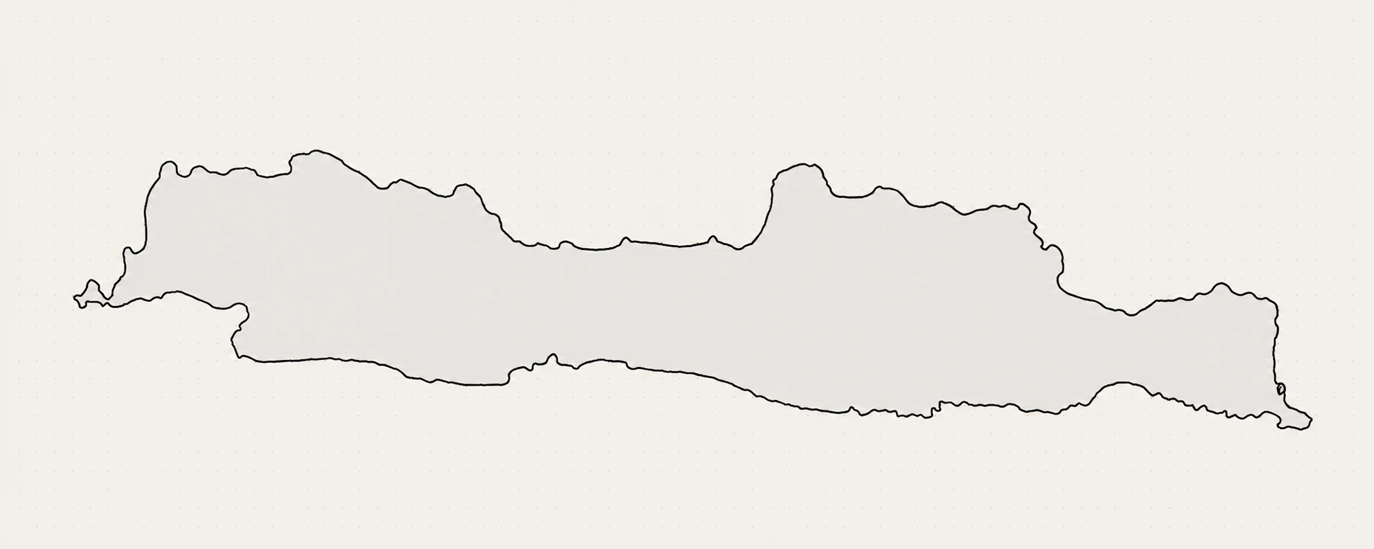 Map of Java marking Horseman offices in Jakarta, Bogor, and Bandung